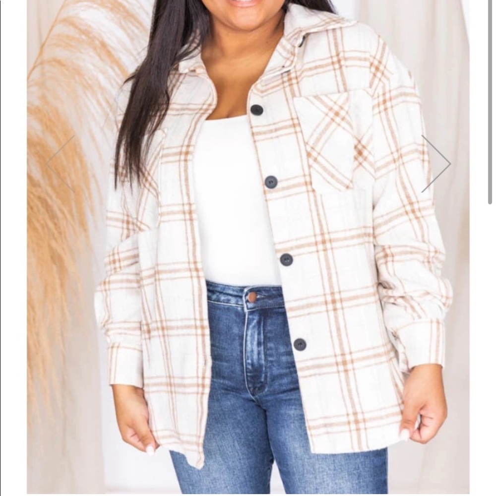 Pink Lily Hidden‎ Dreams Plaid Shacket